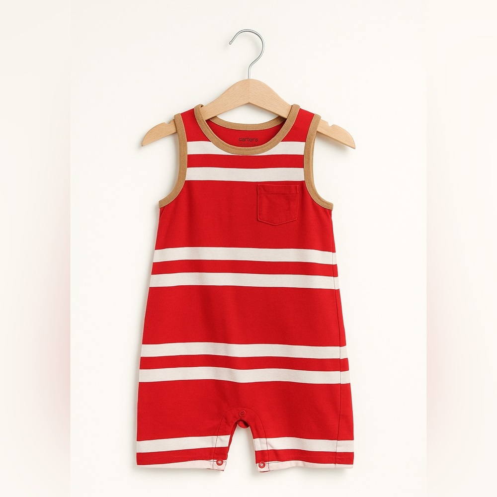 Carter's Red and White Striped One Piece